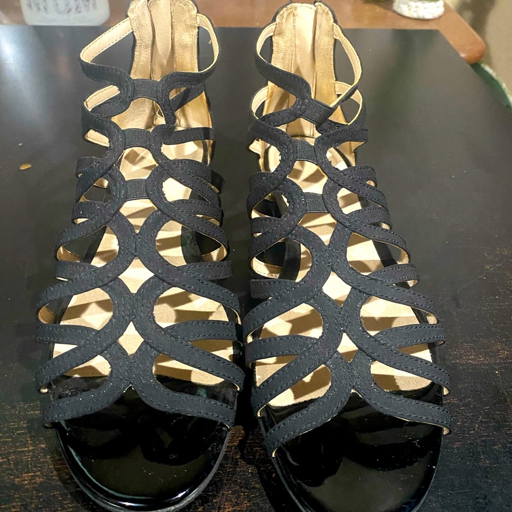 black comfort shoes, 8.5M worn once.